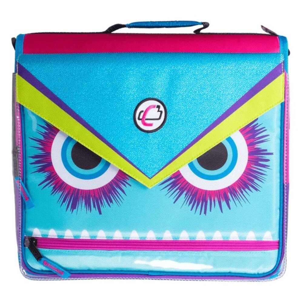 Case-It Universal Monster Eye Zipper Binder Laptop Sleeve, 2-Inch New